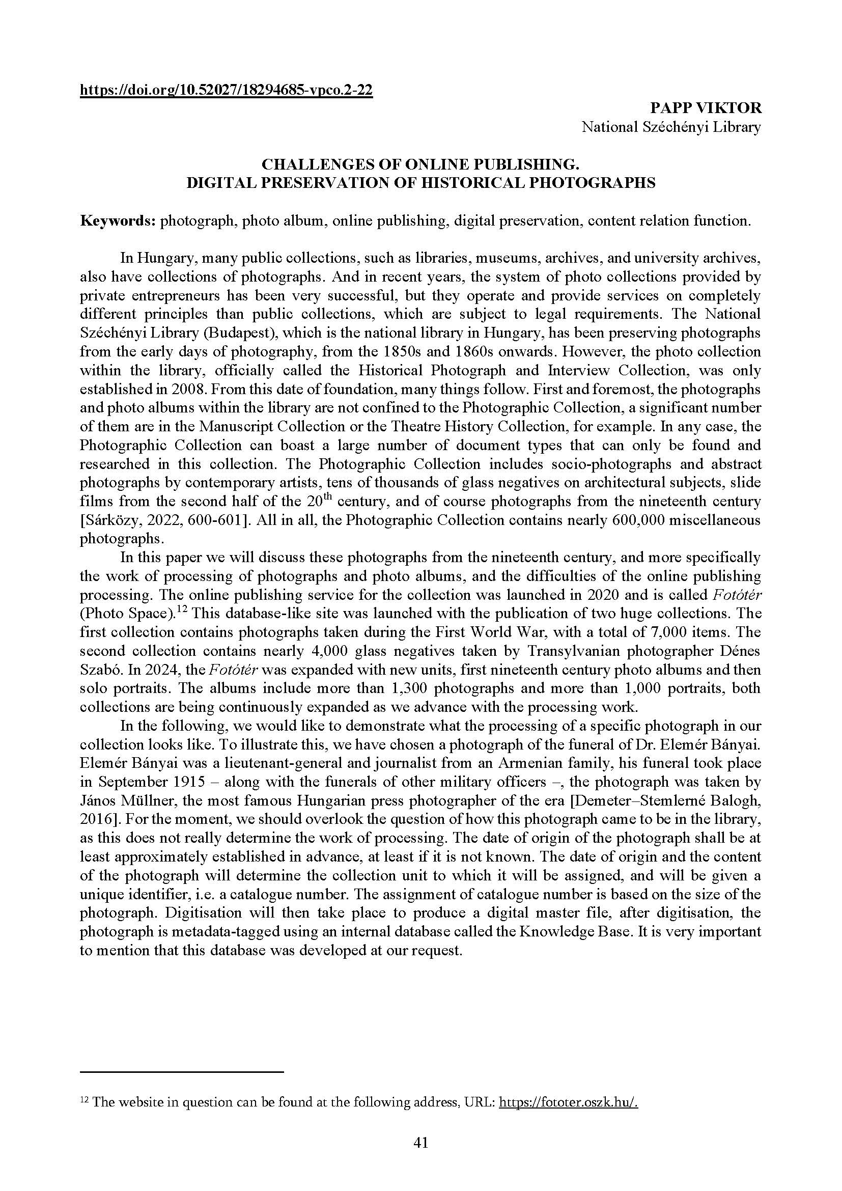 first page of the article