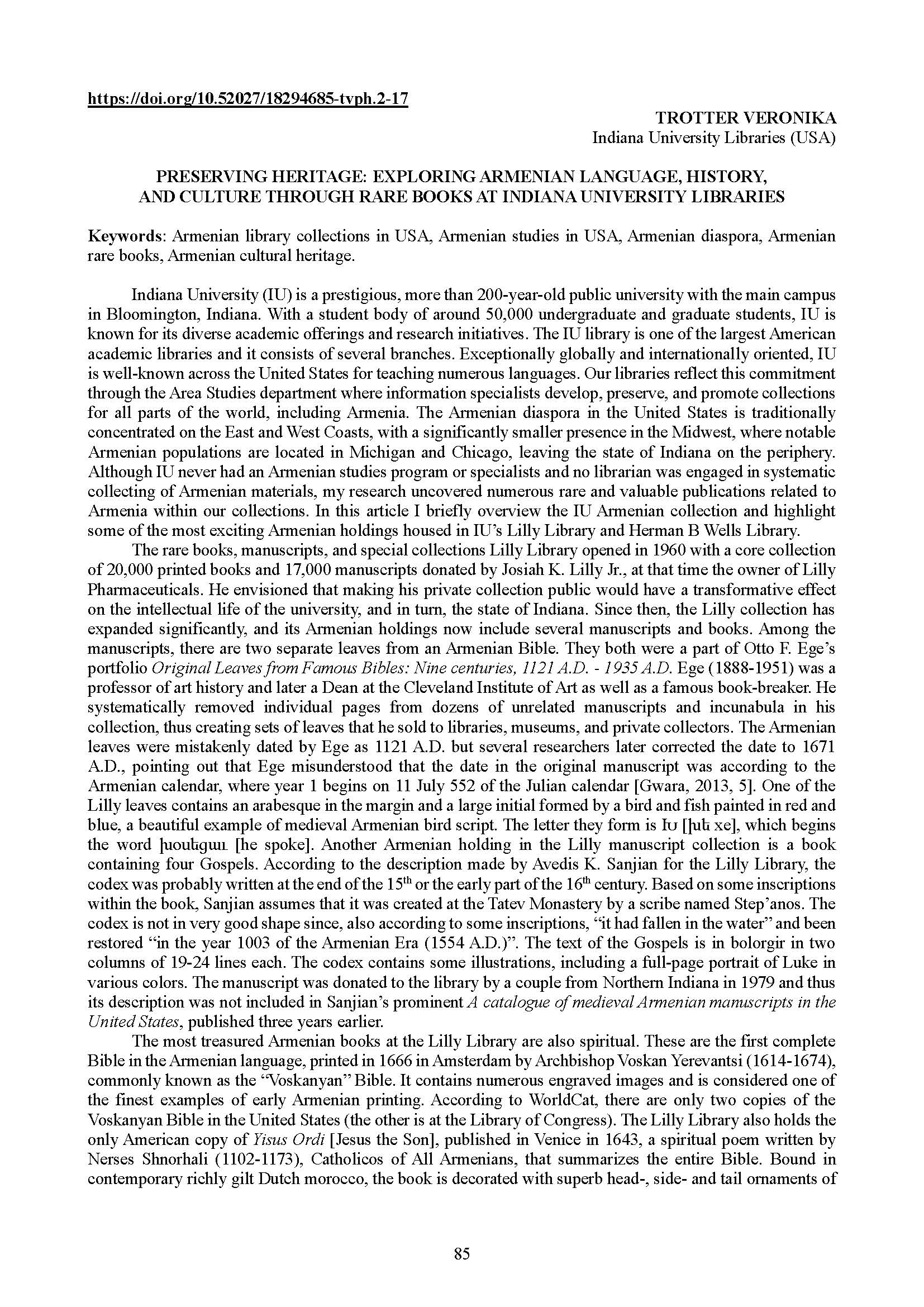 first page of the article